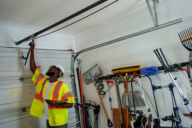 Professional Garage Door Panel Replacement technician working in East Lexington, VA